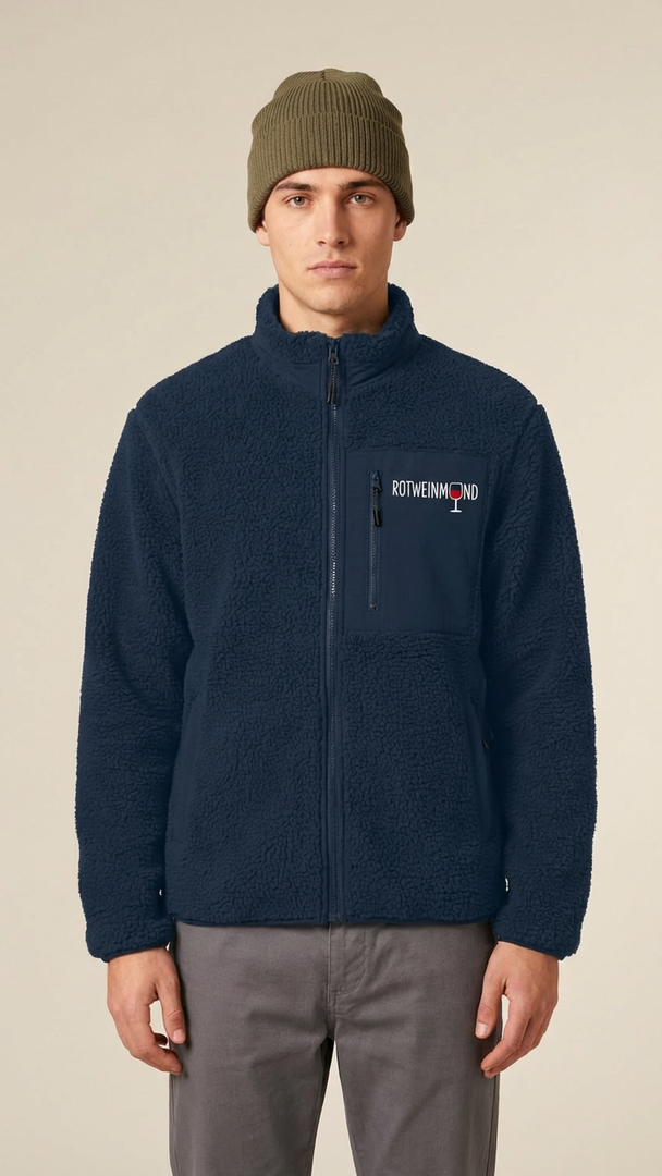 Organic Sherpa Jacke "Rotweinmund" (Unisex) designed by PROXI
