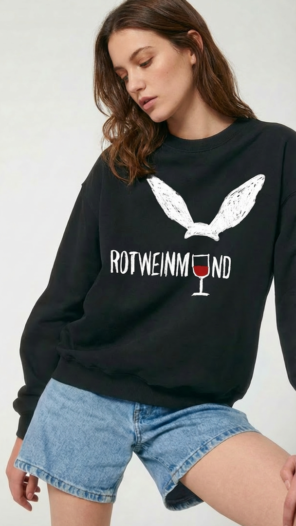 Organic Pullover "Big Rotweinmund" - designed by PROXI