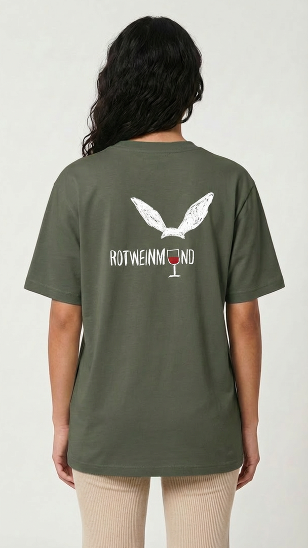 Organic T-Shirt  "Big Rotweinmund" (Unisex) - designed by PROXI
